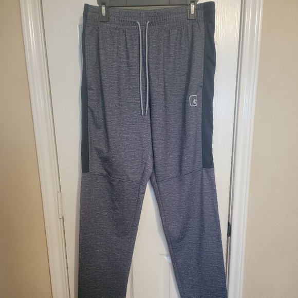 Men's AND1 athletic jacket and pants set, navy, black and gray spacedye, M - Picture 2 of 8